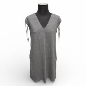 Gap Womens Summer Dress Cover Small Petite Gray Cotton Blend Side Pockets